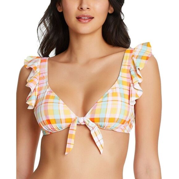 Bleu Rod Beattie RBHS22117 Sz 12 Multi Hip To Be Square Printed Bikini Set - Picture 13 of 14